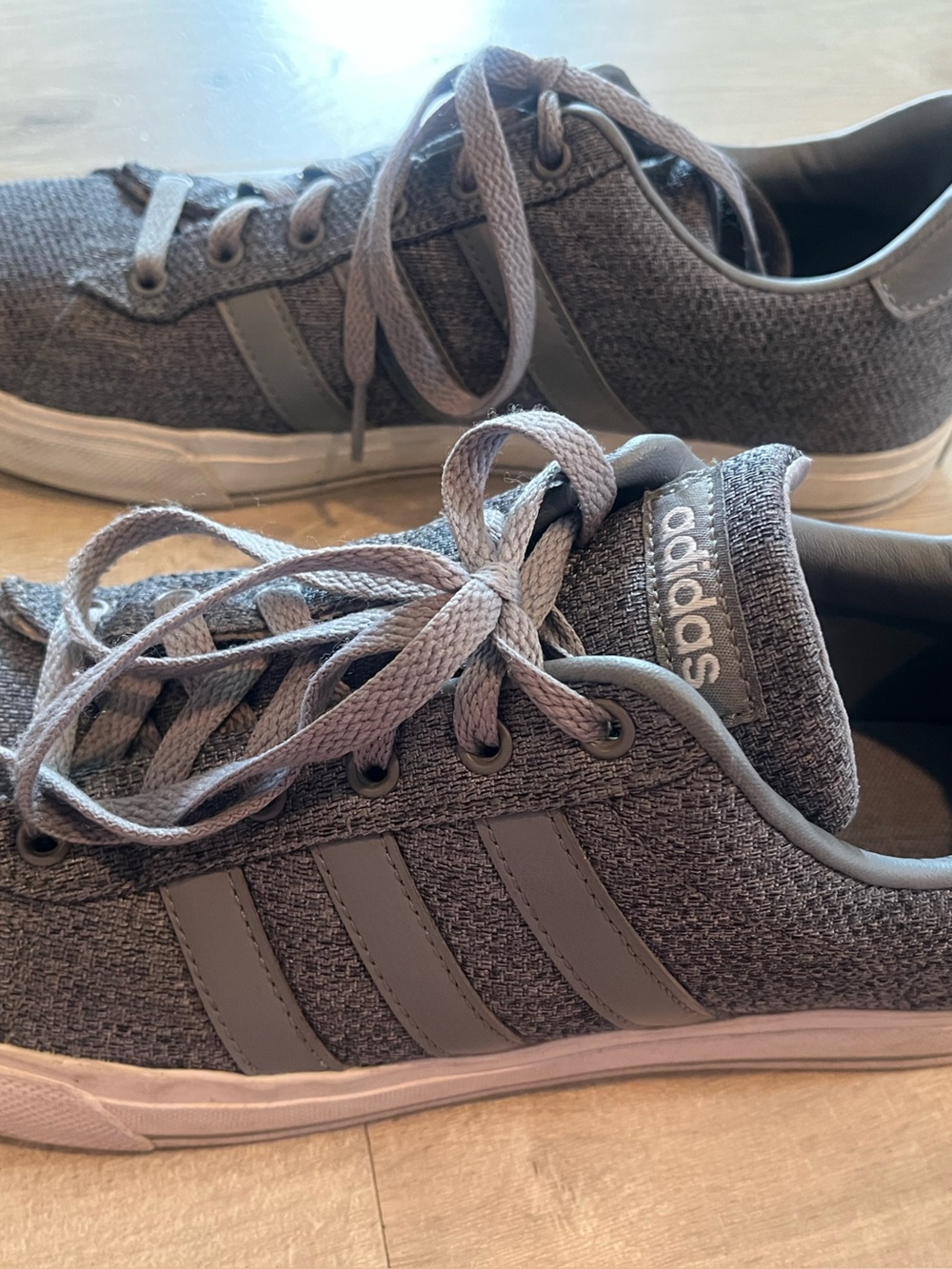 Adidas Neo Daily Men’s Gray Knit Low-Top Sneakers